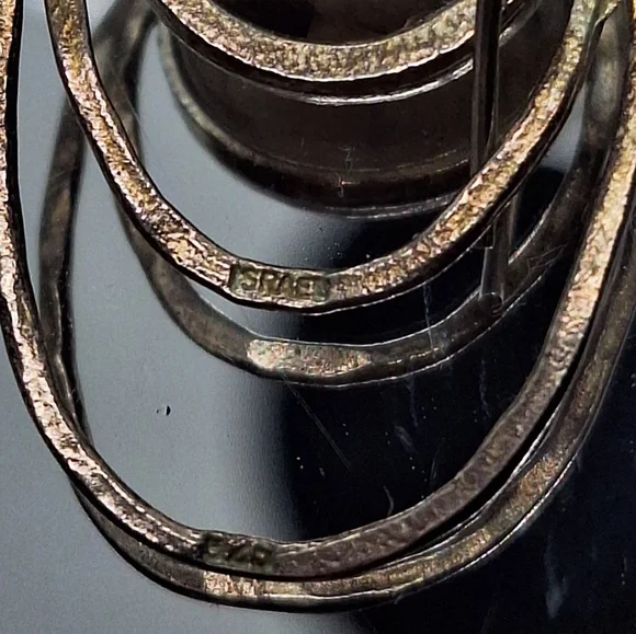 FLASH SALE Smoky Quartz and Sterling silver hook Earrings made in Israel 925 - Picture 4 of 8